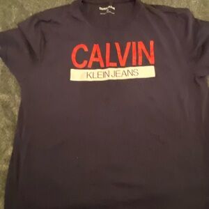 Calvin Klein Men’s Navy Blue T-Shirt size large